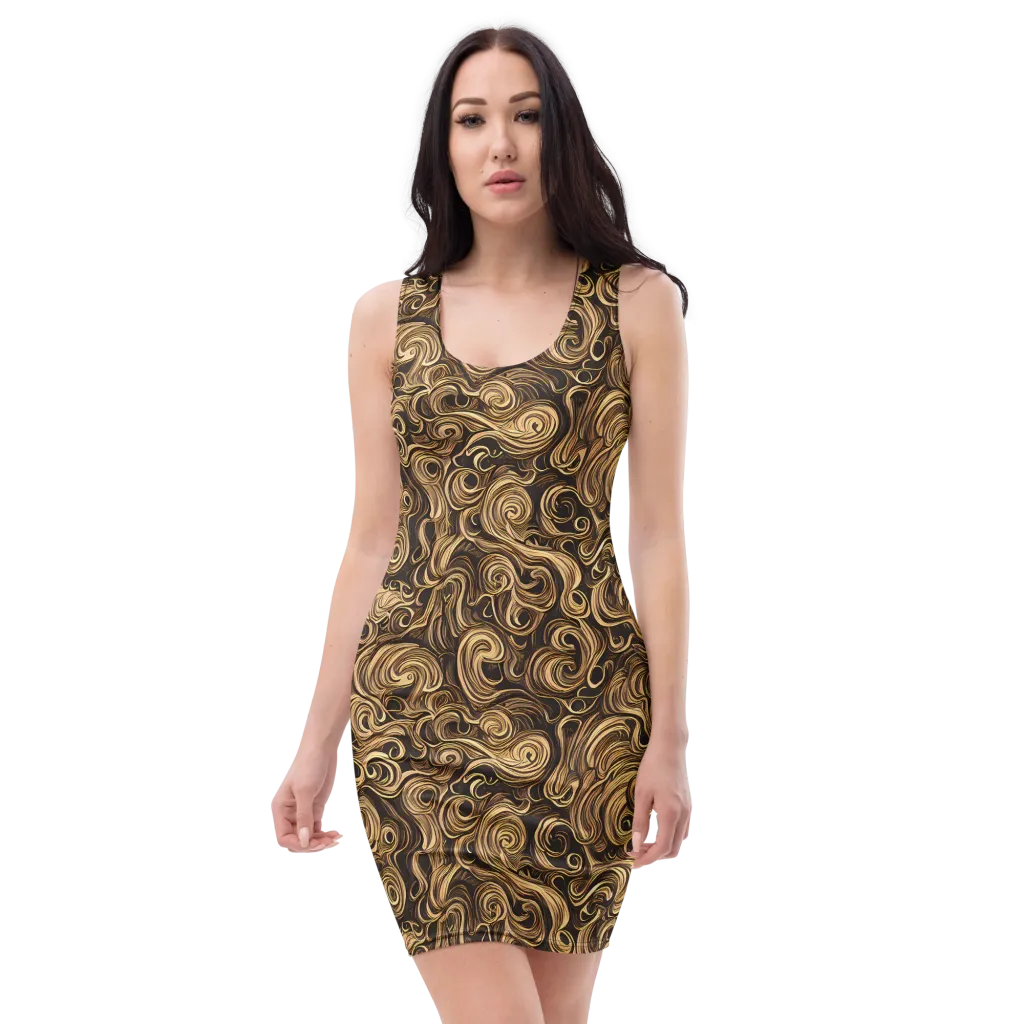 Amber Whirl on Bodycon Dress — Front