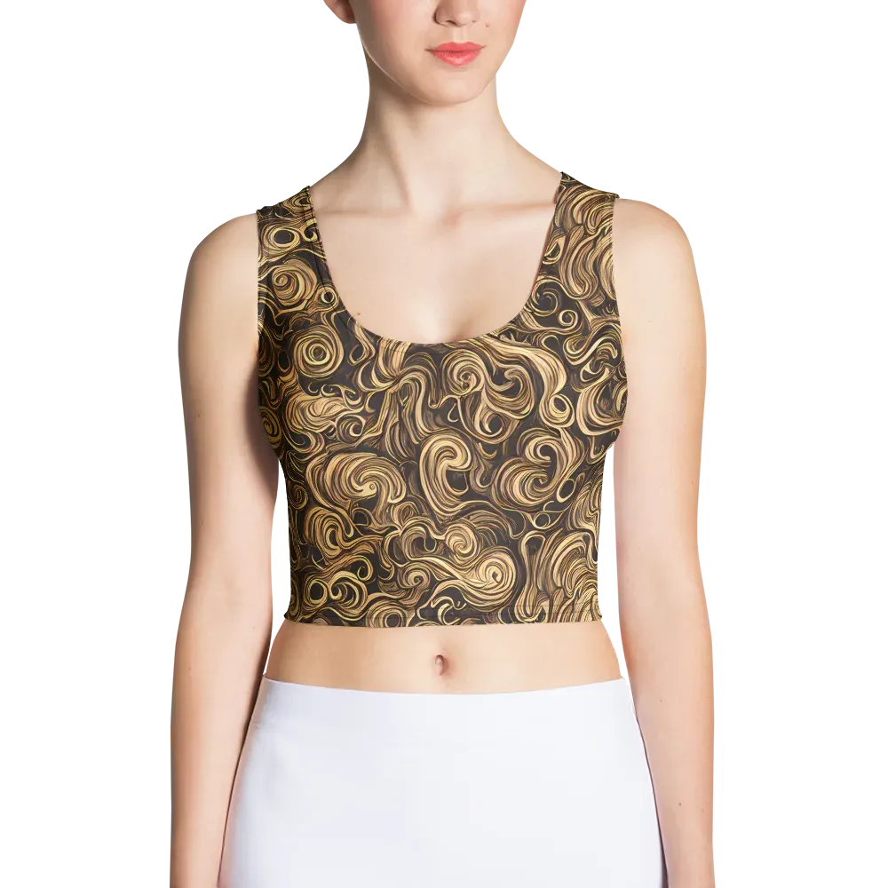 Amber Whirl on Crop Top — Front