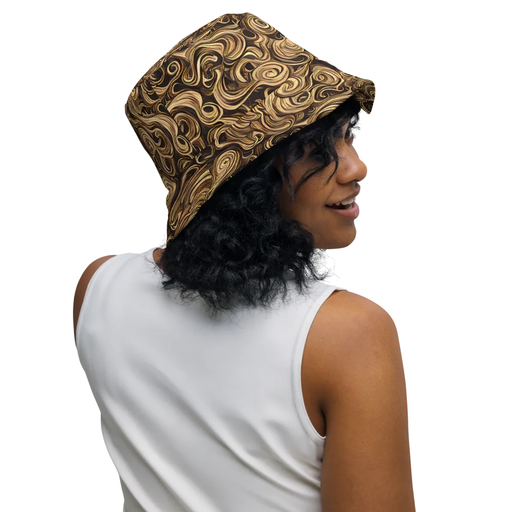Amber Whirl on Reversible Bucket Hat — Right Outside