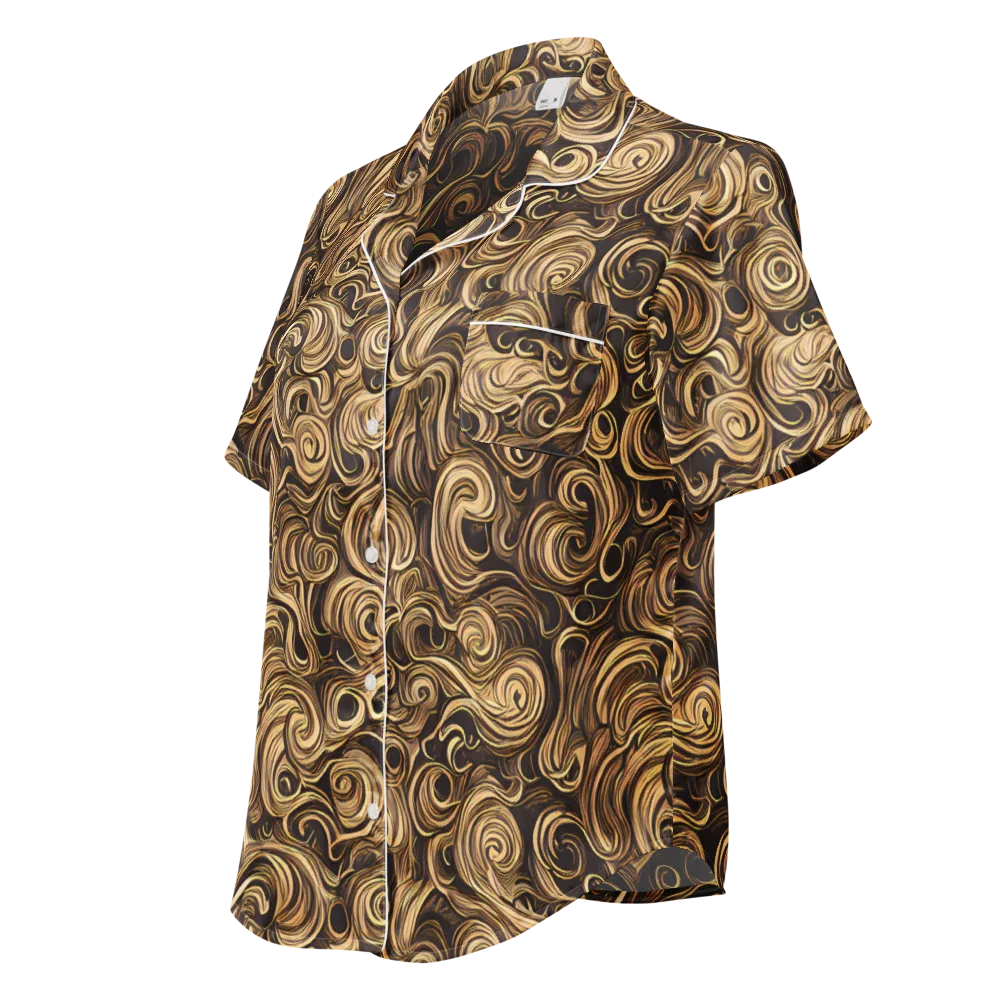 Amber Whirl on Women's Short Sleeve Pajama Top — Left Front