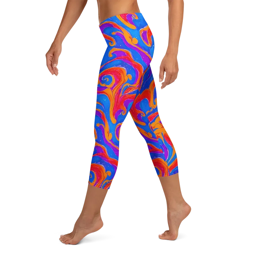 Kinetic Aura on Capri Leggings — Left