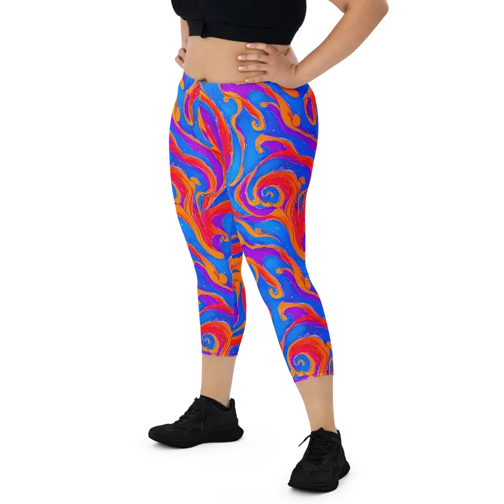 Kinetic Aura on Capri Leggings — Front