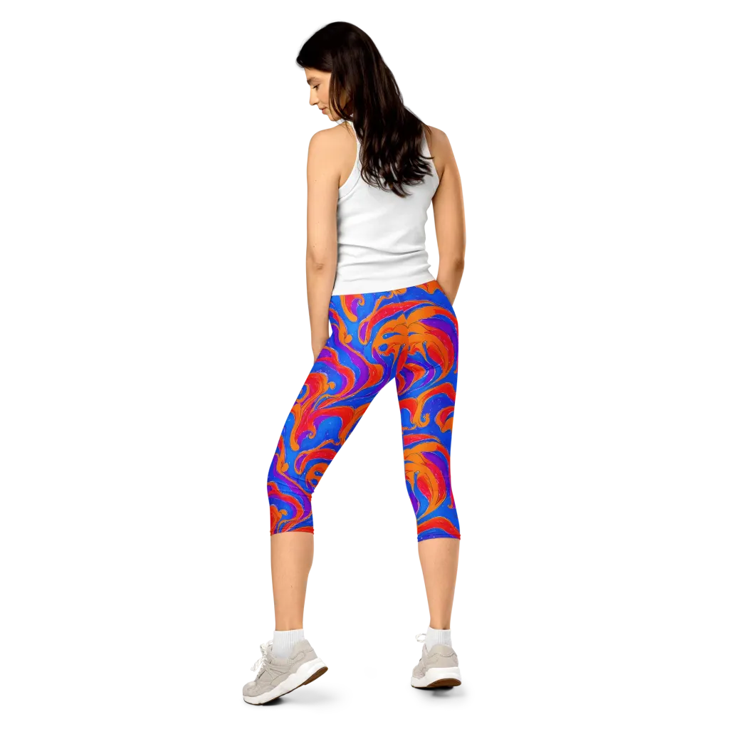 Kinetic Aura on Capri Leggings — Back