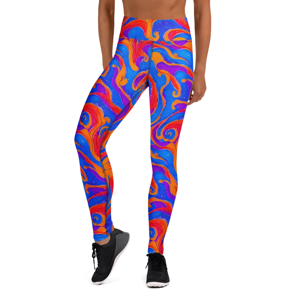 Kinetic Aura on Yoga Leggings — Front