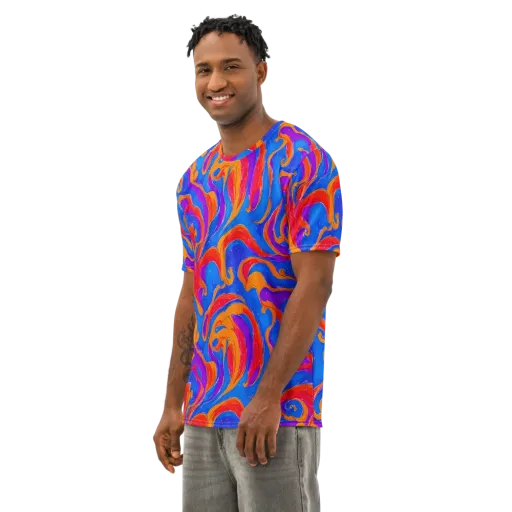 Kinetic Aura on a Men's Cotton Crew Neck T-Shirt