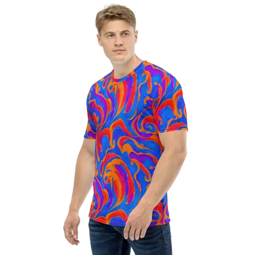 Kinetic Aura on a Men's Crew Neck T-Shirt