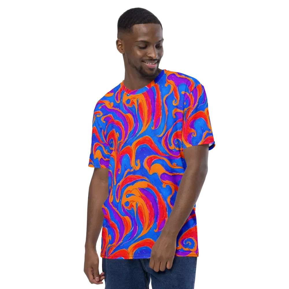 Kinetic Aura on Men's Crew Neck T-Shirt — Left