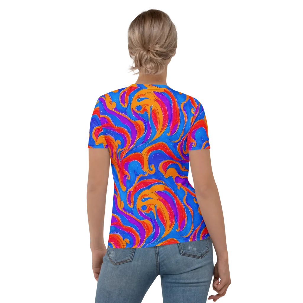 Kinetic Aura on Women's Crew Neck T-Shirt — Back