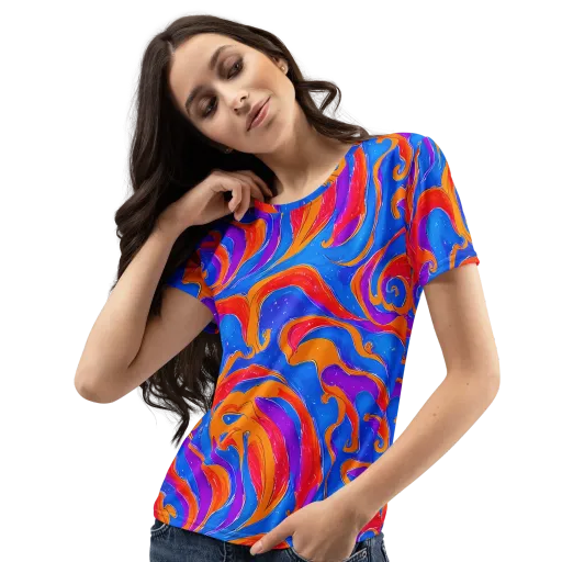 Kinetic Aura on a Women's Crew Neck T-Shirt