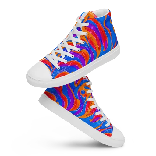 Kinetic Aura on a Women's High Top Canvas Shoes