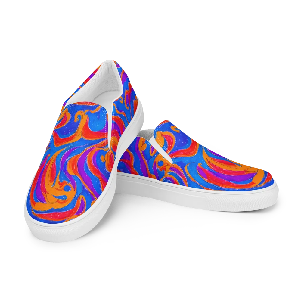 Kinetic Aura on Men's Slip-On Canvas Shoes — Left Front
