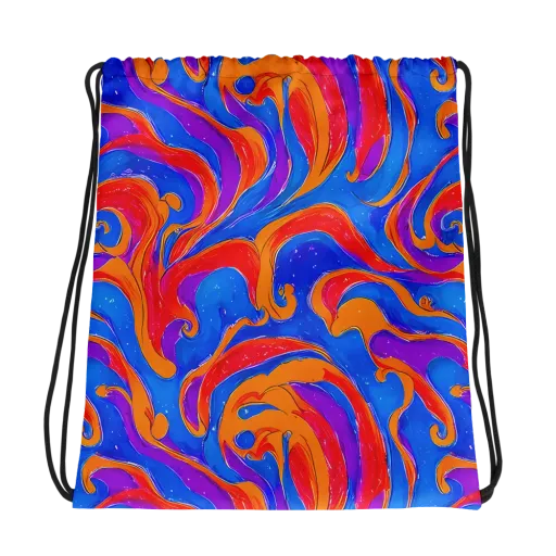 Kinetic Aura on a Drawstring Bag