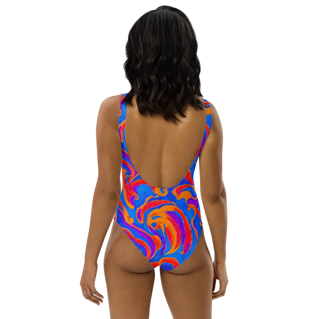 Kinetic Aura on One-Piece Swimsuit — Back