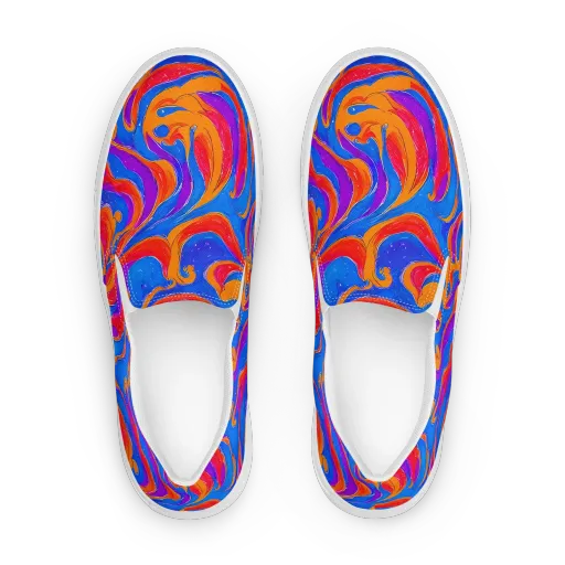 Kinetic Aura on a Women's Slip-On Canvas Shoes