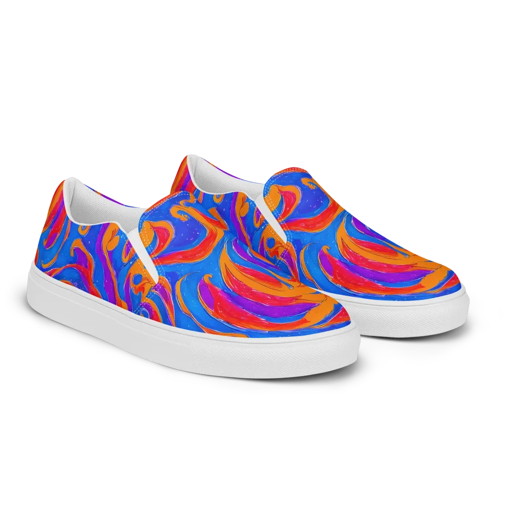 Kinetic Aura on Women's Slip-On Canvas Shoes — Right Front