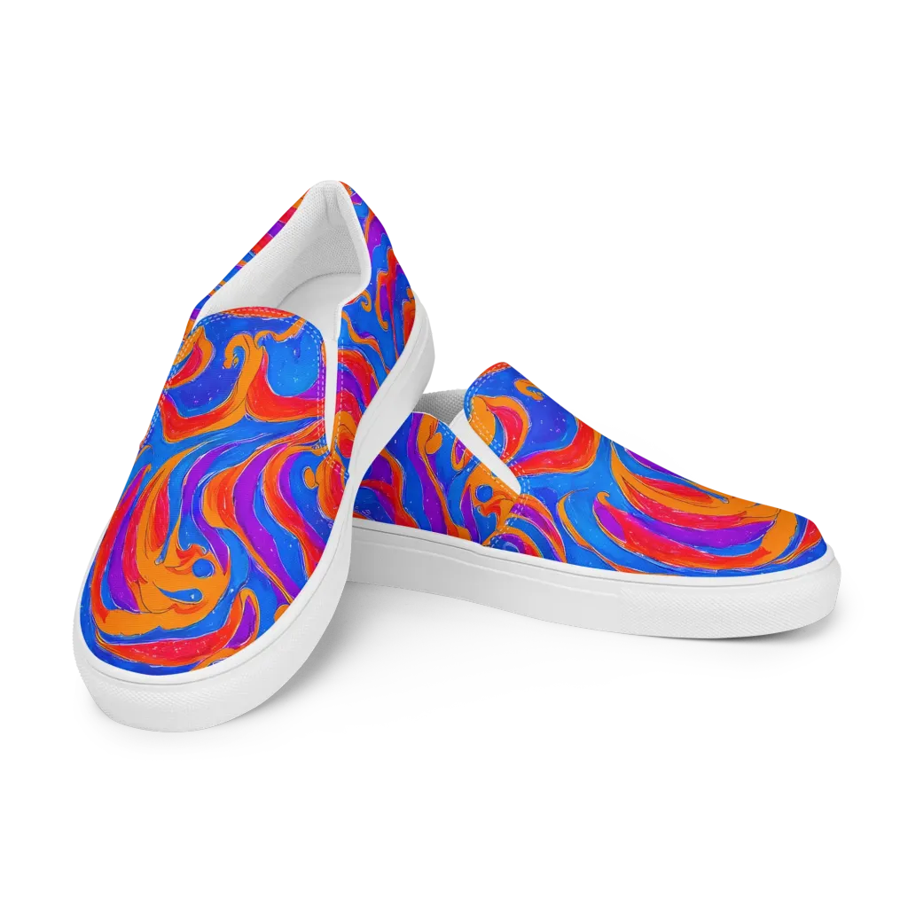 Kinetic Aura on Women's Slip-On Canvas Shoes — Left Front