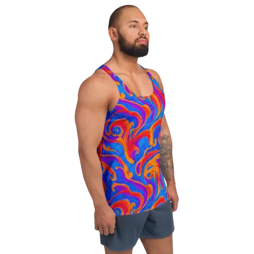 Kinetic Aura on a Men's Tank Top