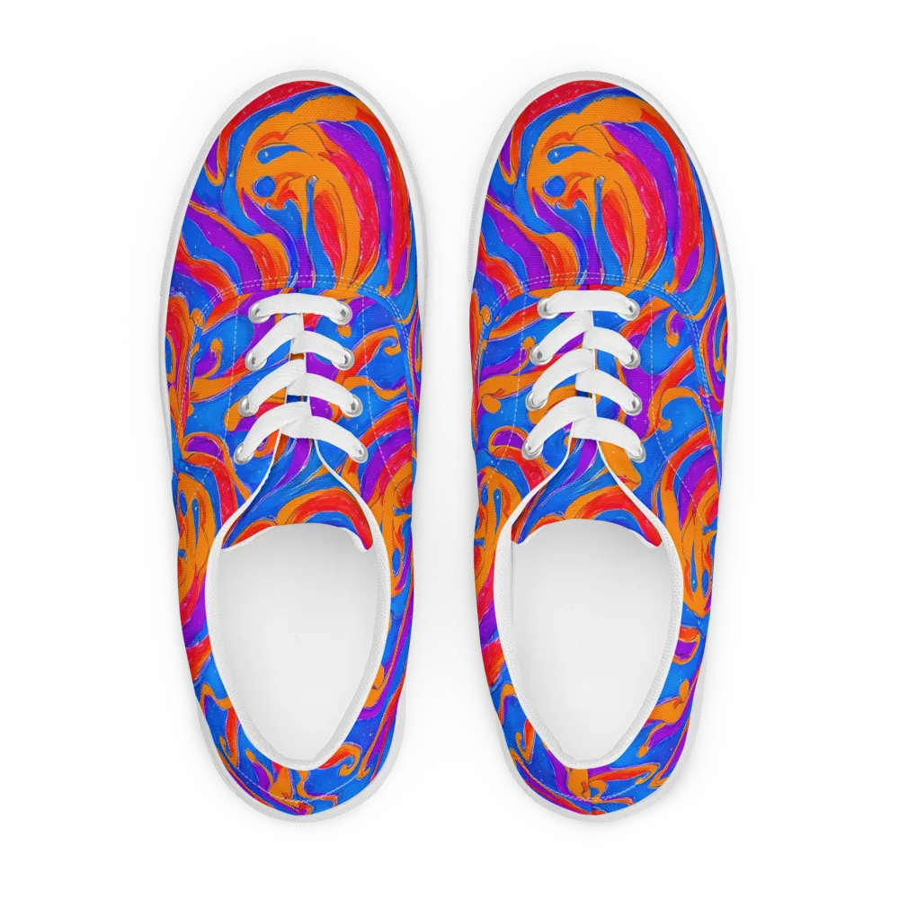 Kinetic Aura on Men's Lace-Up Canvas Shoes — Front