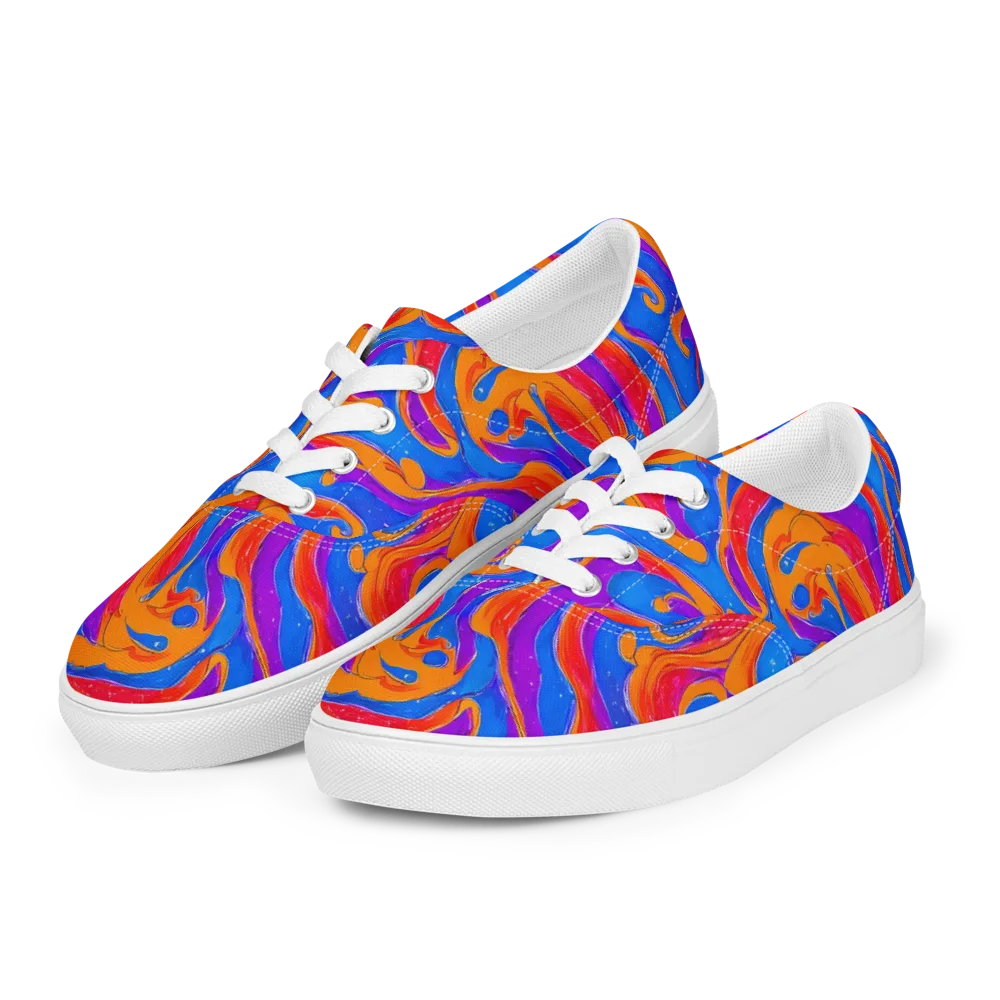 Kinetic Aura on Men's Lace-Up Canvas Shoes — Left Front
