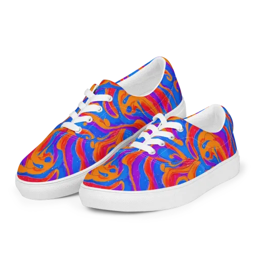 Kinetic Aura on a Men's Lace-Up Canvas Shoes