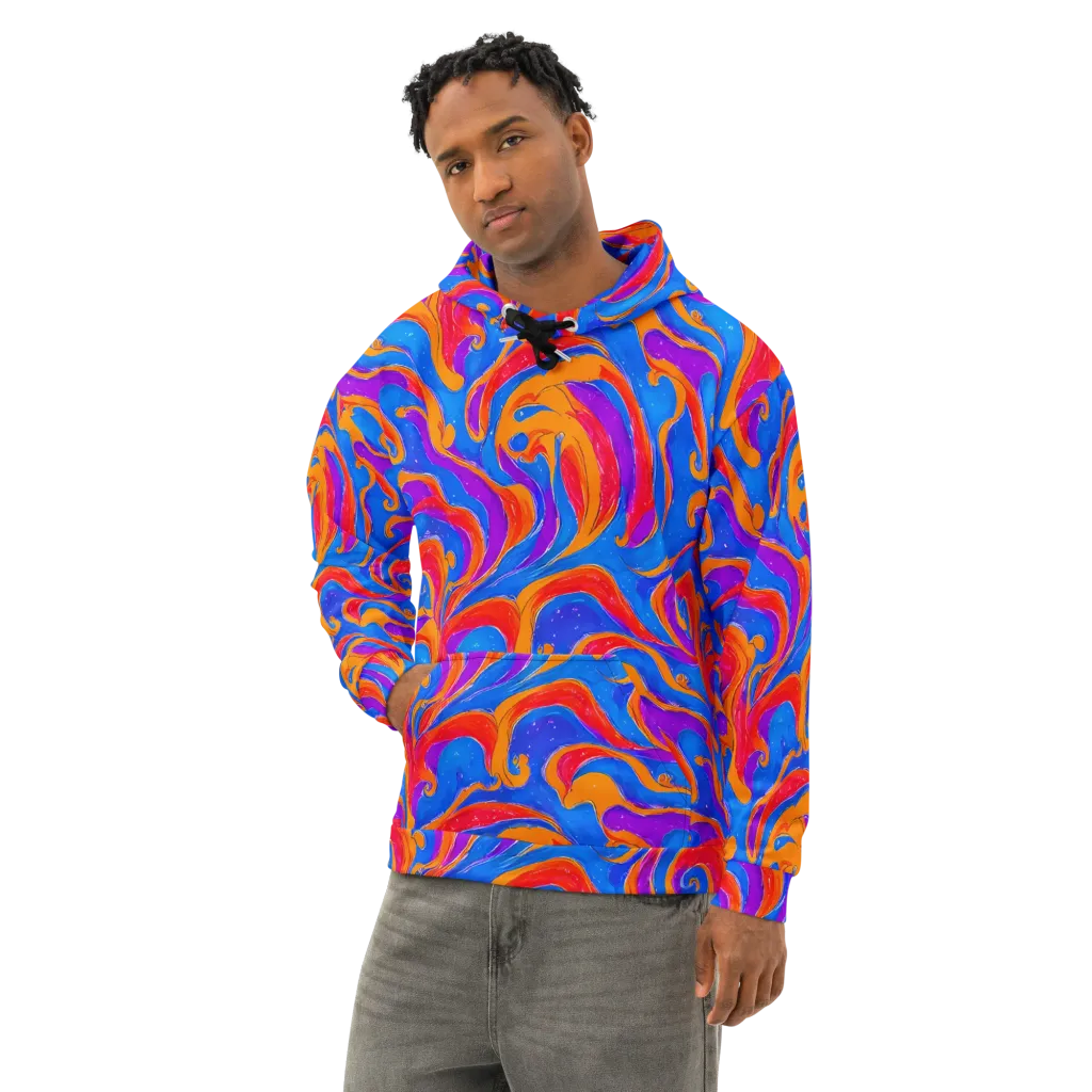 Kinetic Aura on Cotton Hoodie — Left Front