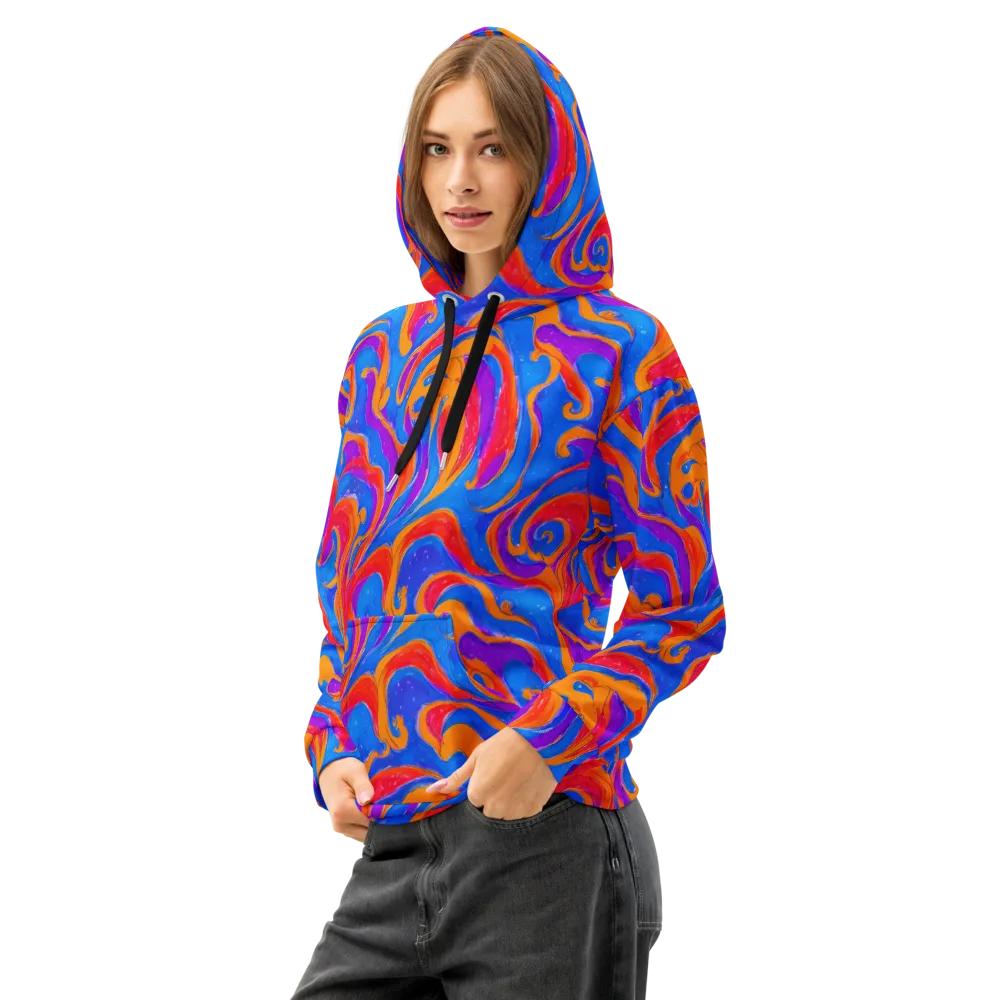 Kinetic Aura on Cotton Hoodie — Left Front