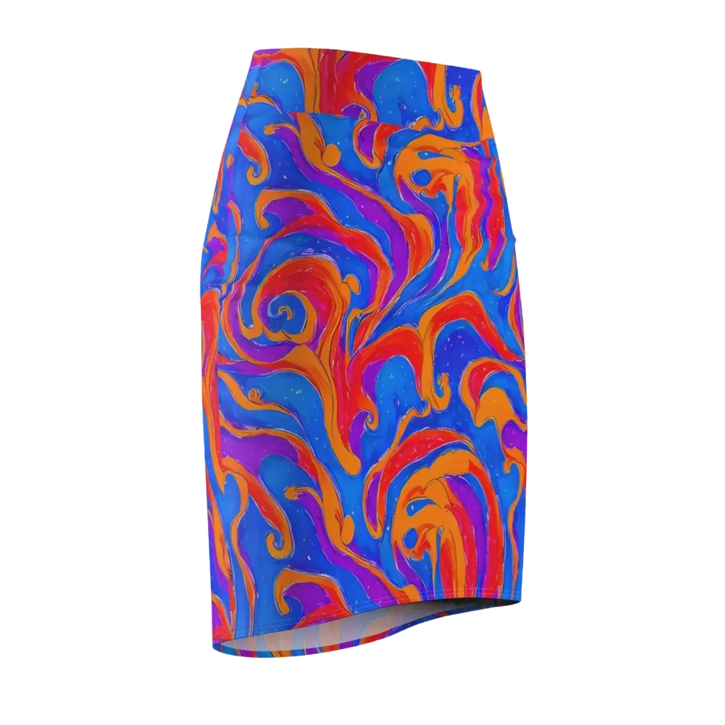 Kinetic Aura on Pencil Skirt — Front Side