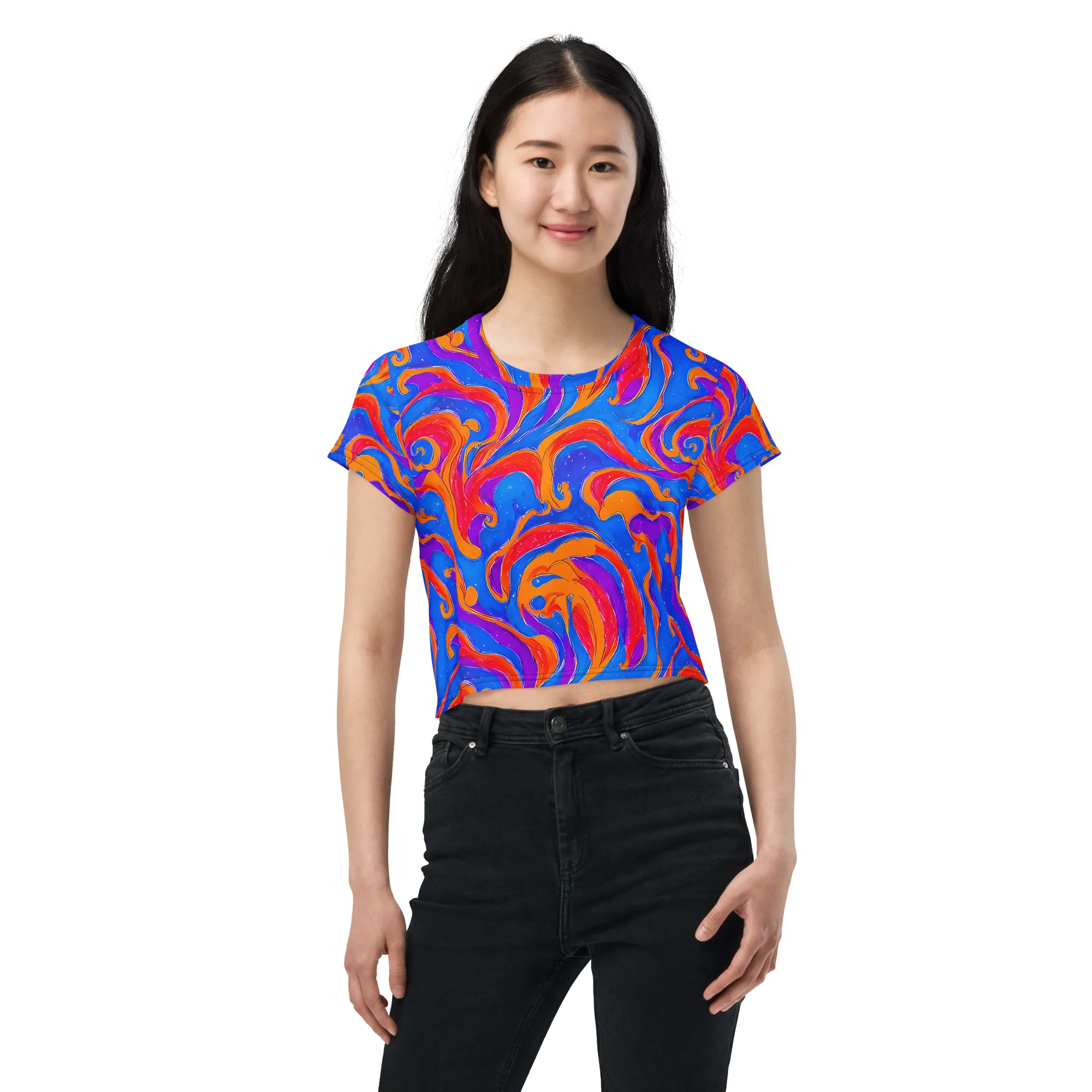 Kinetic Aura on Crop Tee — Front