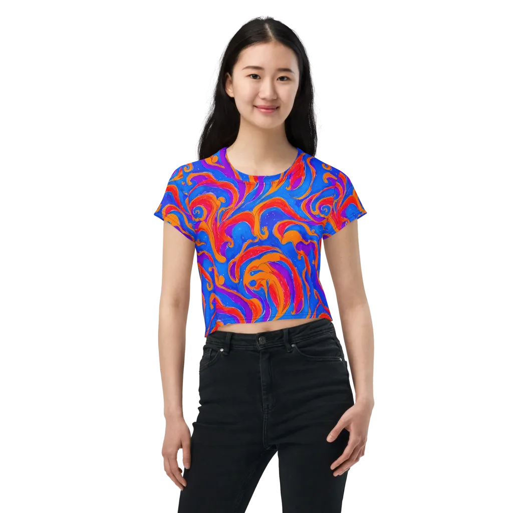 Kinetic Aura on Crop Tee — Front