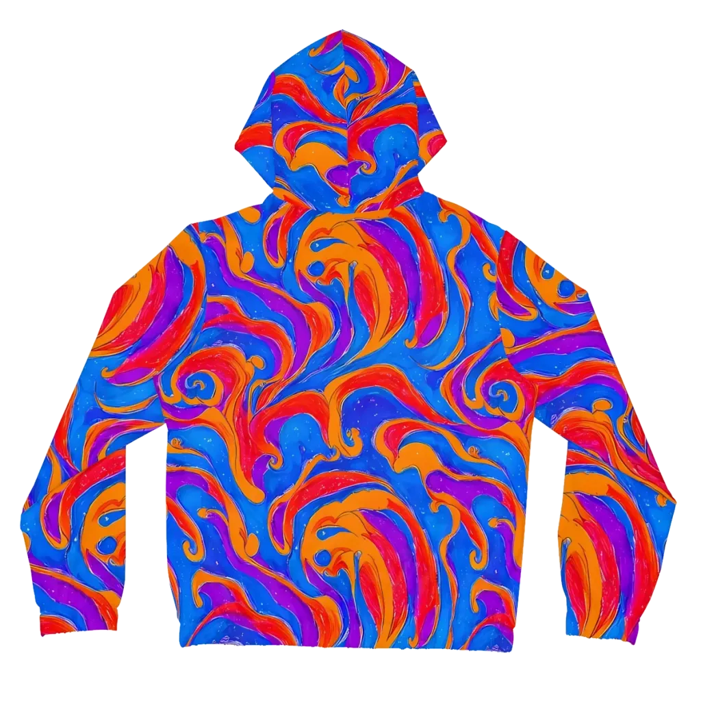 Kinetic Aura on Women's Full-Zip Hoodie — Back