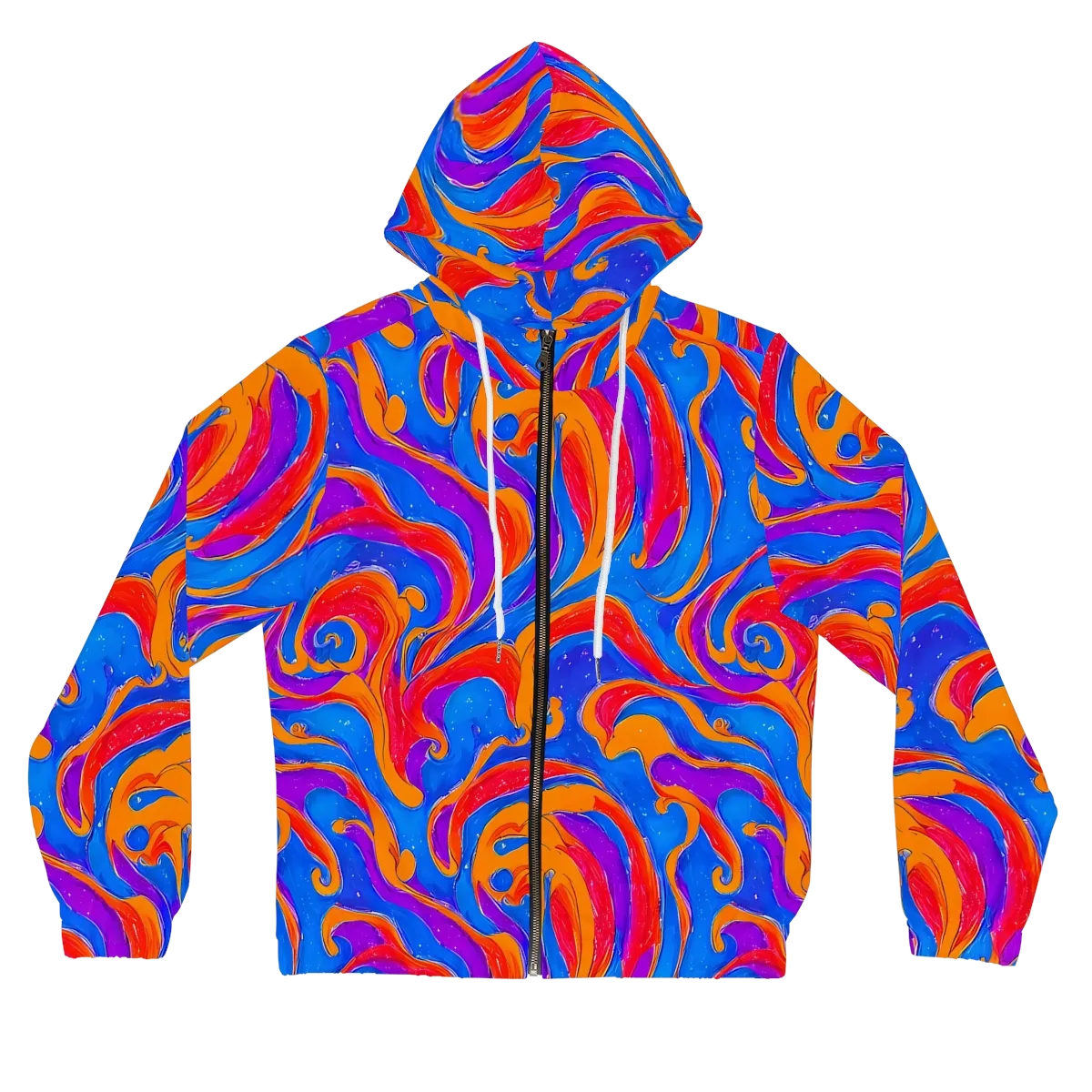 Kinetic Aura on Women's Full-Zip Hoodie — Front