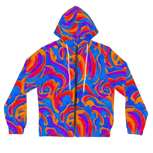 Kinetic Aura on a Women's Full-Zip Hoodie