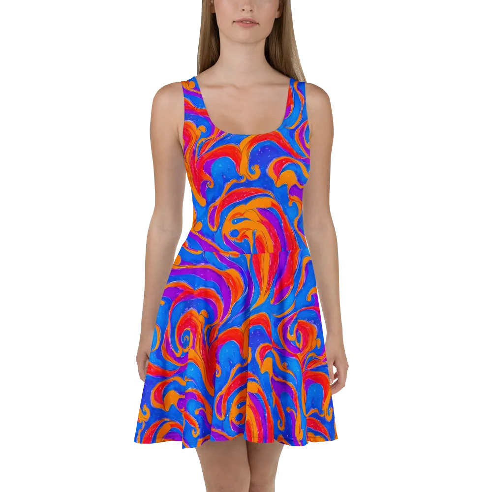 Kinetic Aura on Skater Dress — Front