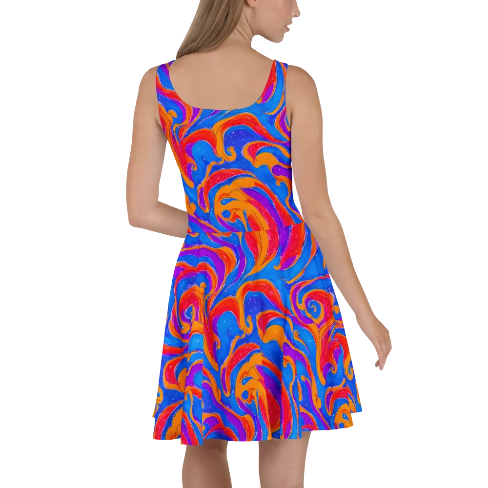 Kinetic Aura on Skater Dress — Back