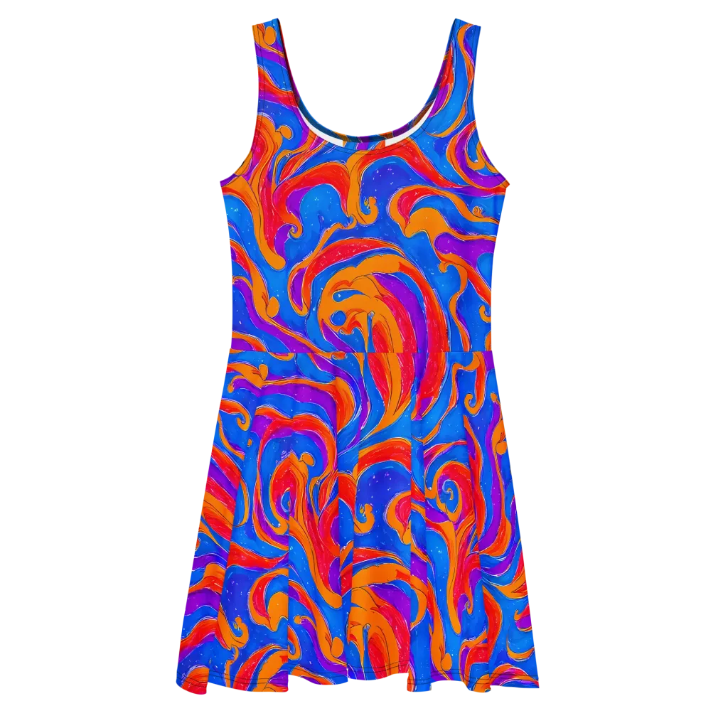 Kinetic Aura on Skater Dress — Front
