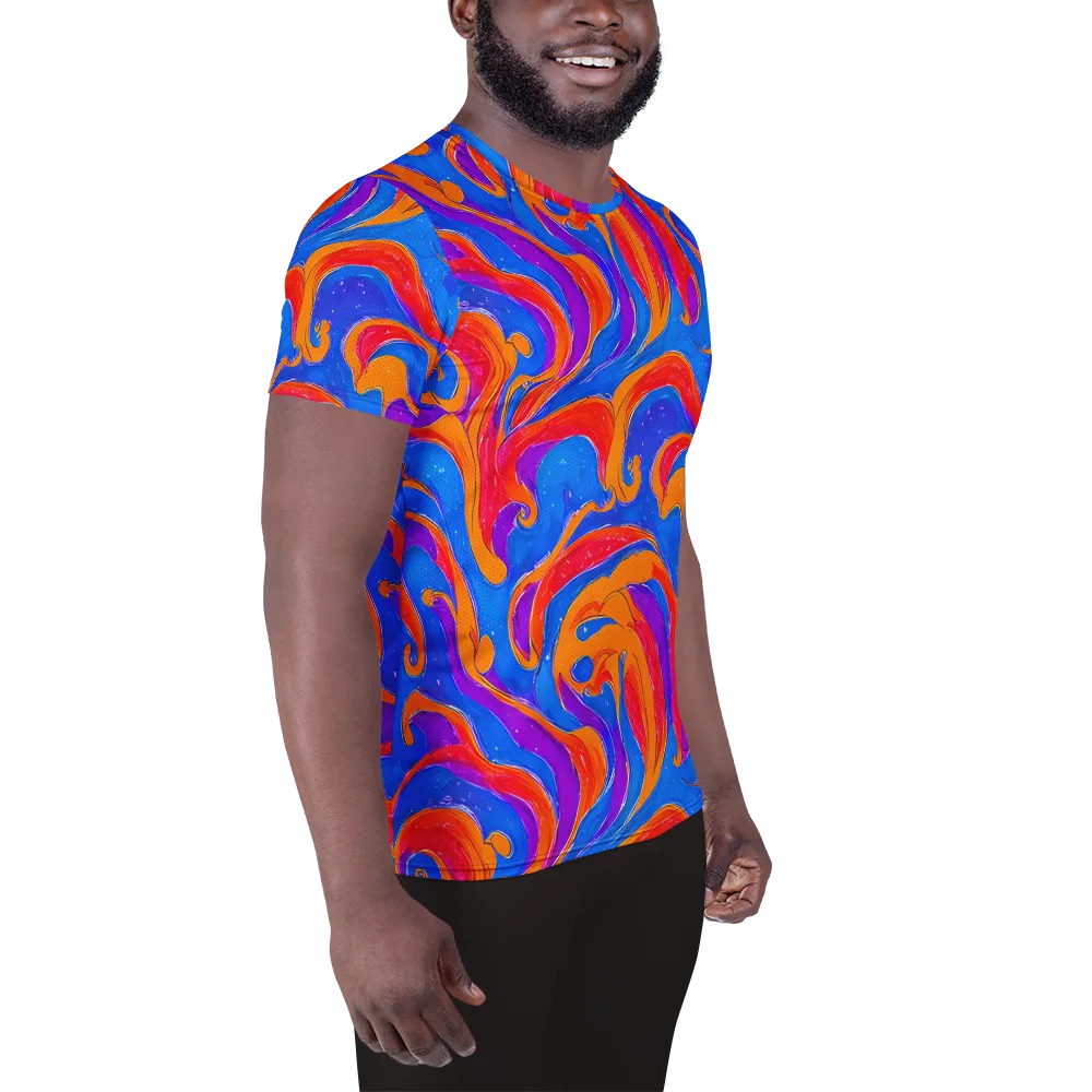Kinetic Aura on Men's Athletic T-Shirt — Right