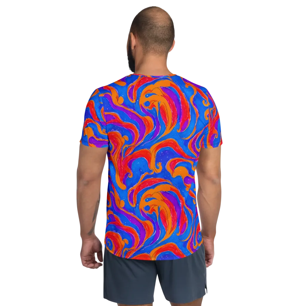 Kinetic Aura on Men's Athletic T-Shirt — Back