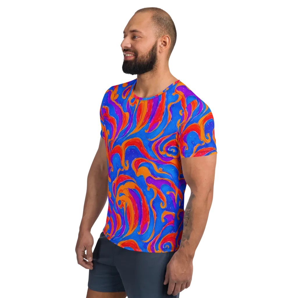 Kinetic Aura on Men's Athletic T-Shirt — Left