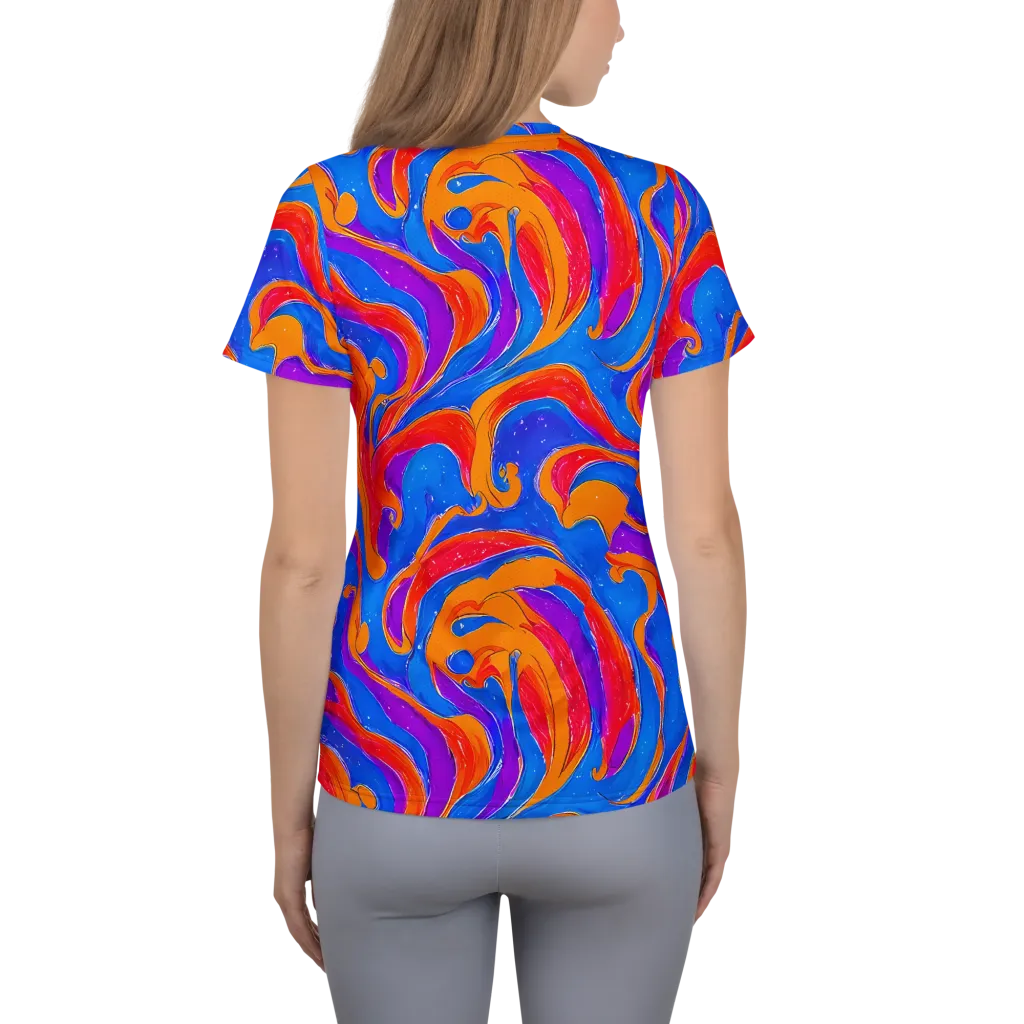 Kinetic Aura on Women's Athletic T-Shirt — Back