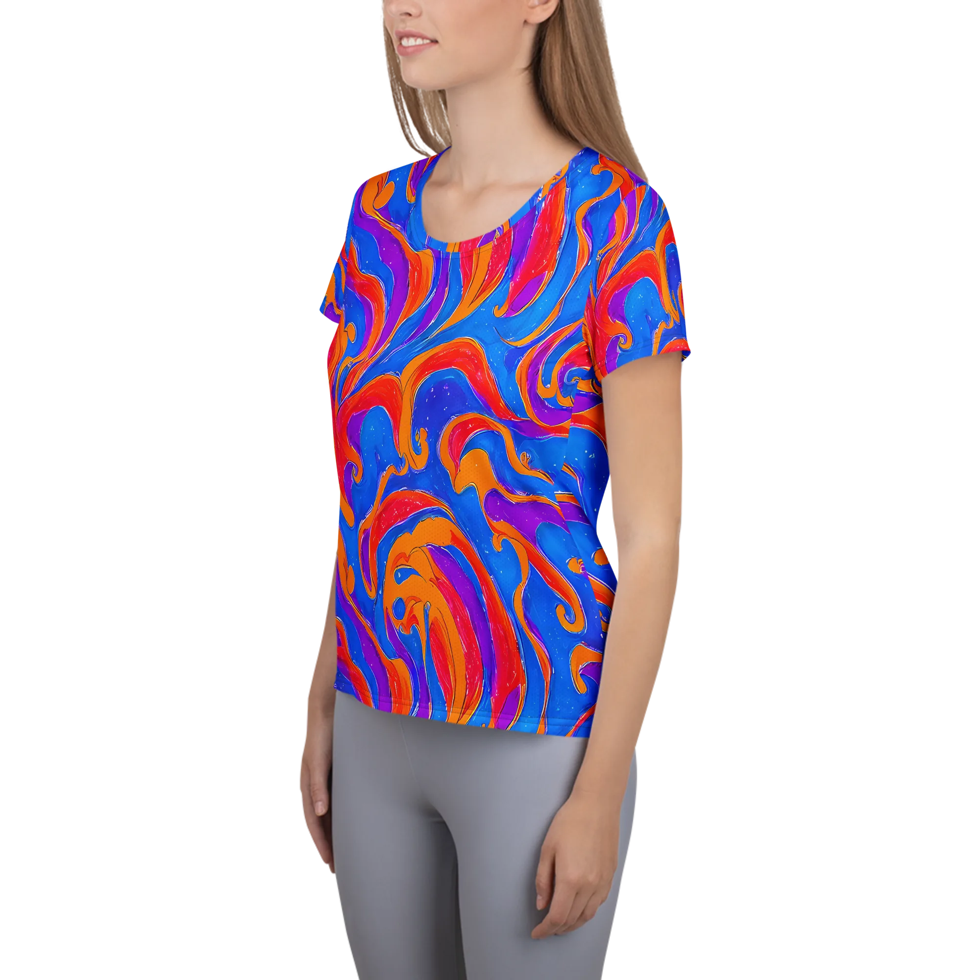 Kinetic Aura on Women's Athletic T-Shirt — Left
