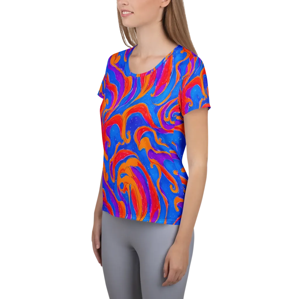 Kinetic Aura on Women's Athletic T-Shirt — Left