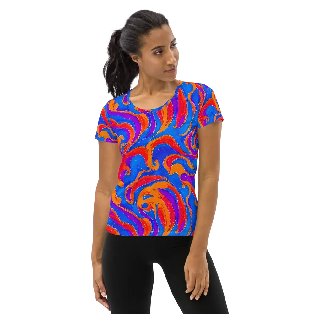 Kinetic Aura on Women's Athletic T-Shirt — Front