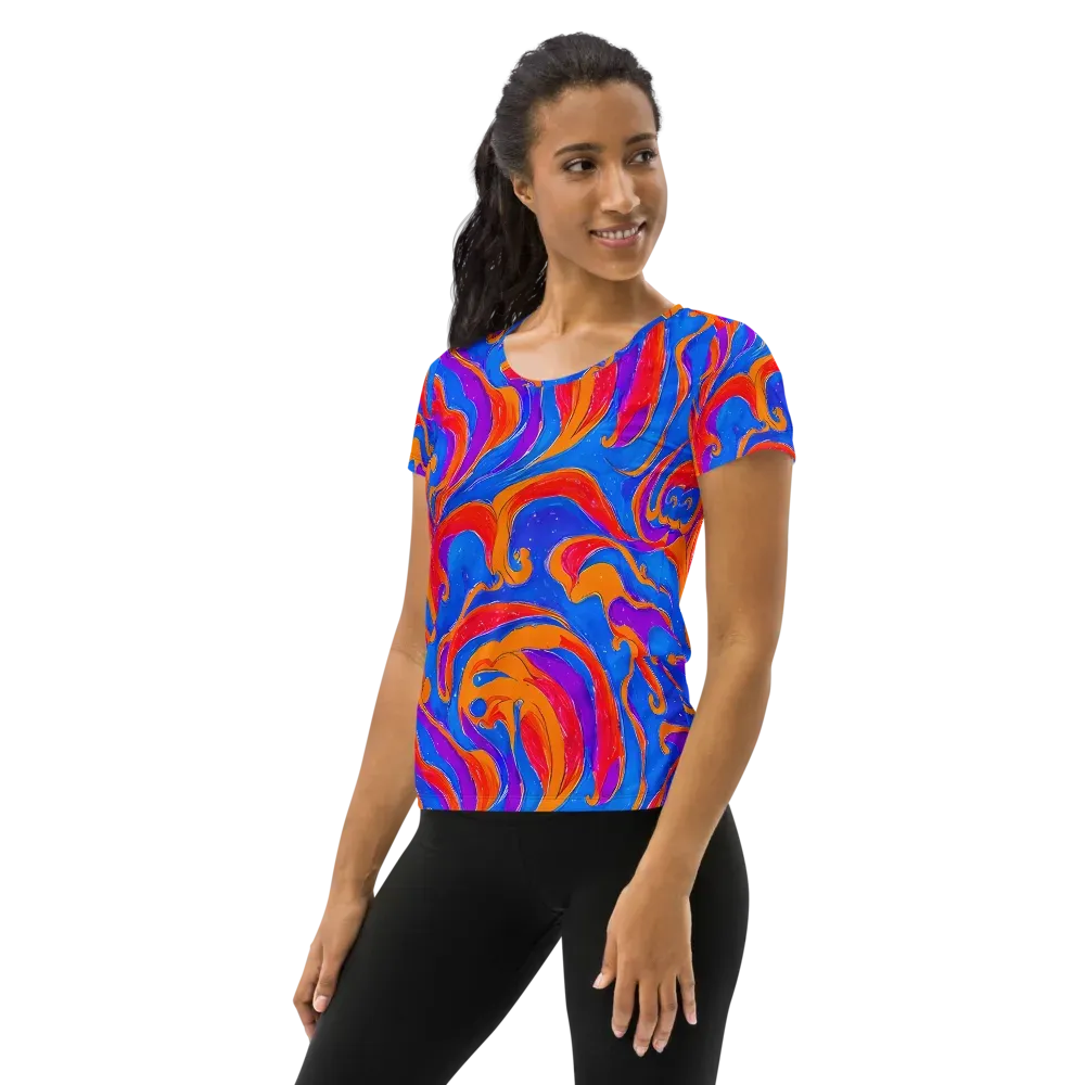 Kinetic Aura on Women's Athletic T-Shirt — Left