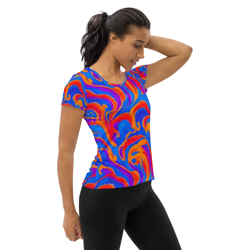 Kinetic Aura on Women's Athletic T-Shirt — Right