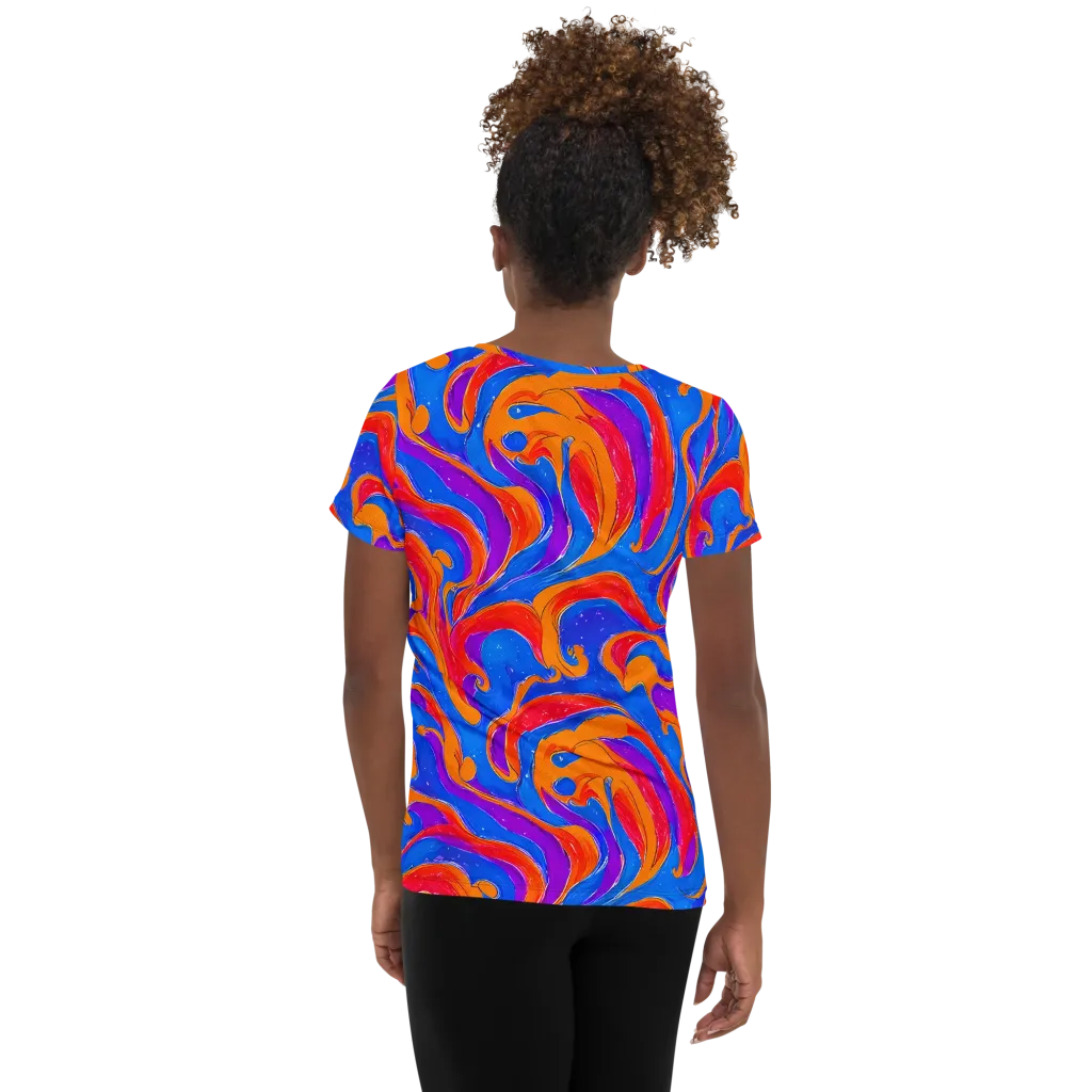 Kinetic Aura on Women's Athletic T-Shirt — Back