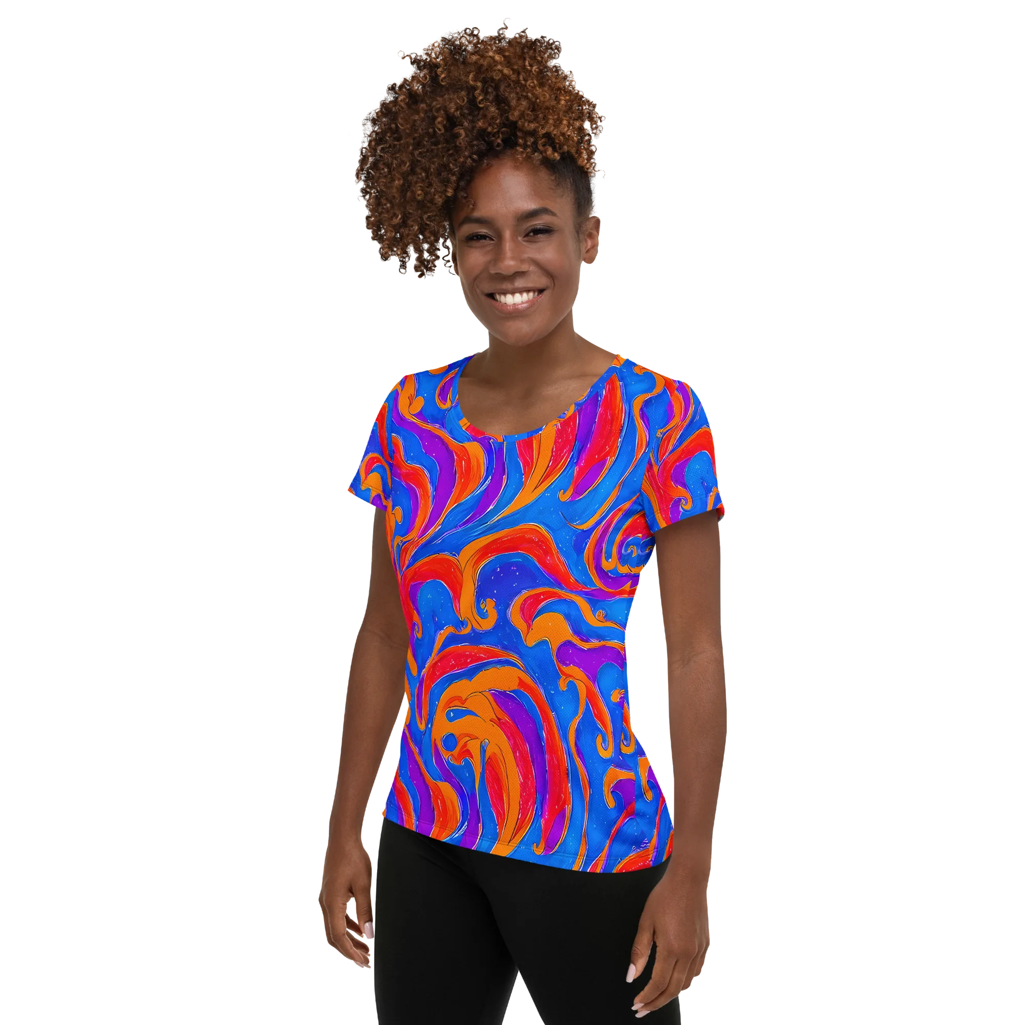 Kinetic Aura on Women's Athletic T-Shirt — Left