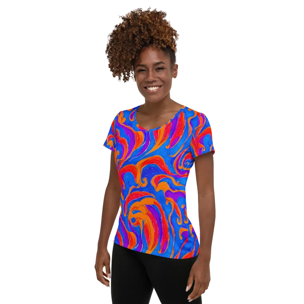 Kinetic Aura on Women's Athletic T-Shirt — Left