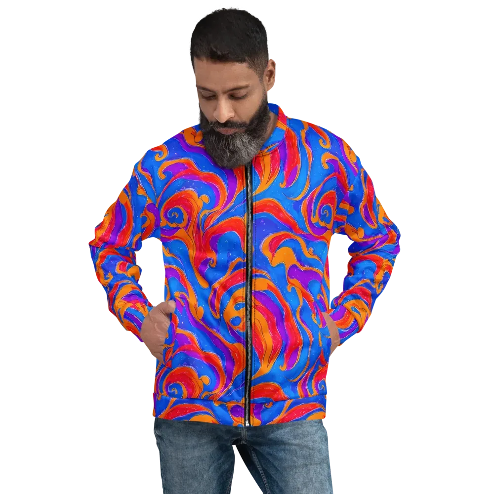 Kinetic Aura on Bomber Jacket — Front