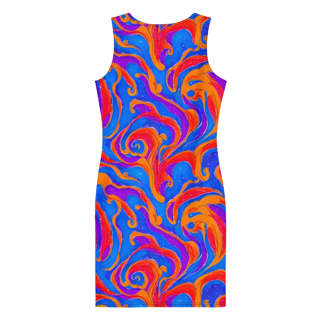 Kinetic Aura on Bodycon Dress — Back