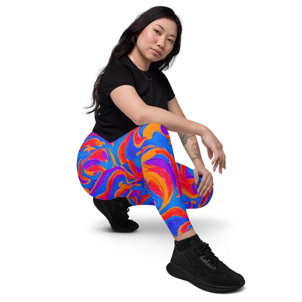 Kinetic Aura on Leggings with Pockets — Right Front